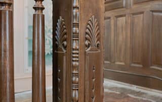 close up of wood work detail